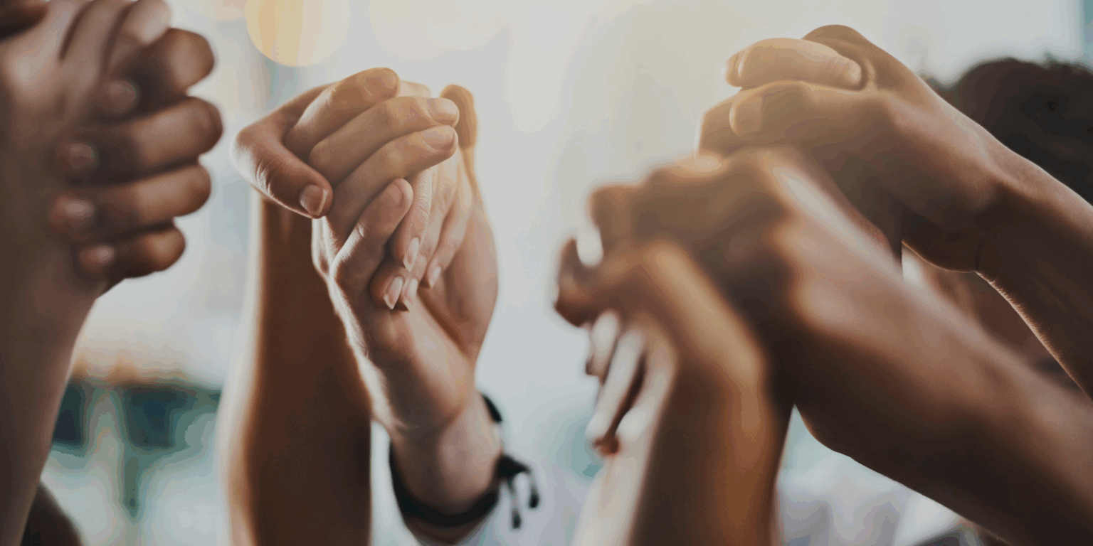 Holding hands, upliftment